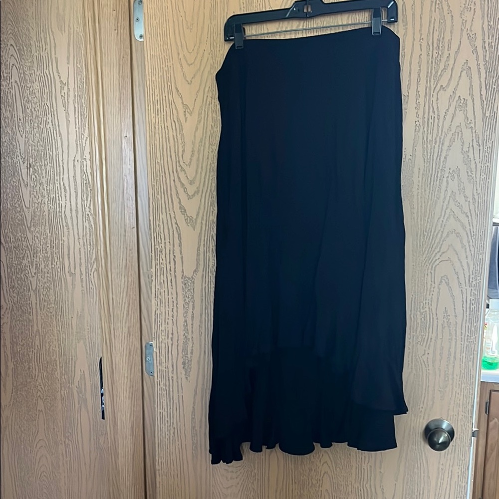 Torrid Black Ruffled Hi-Lo Skirt